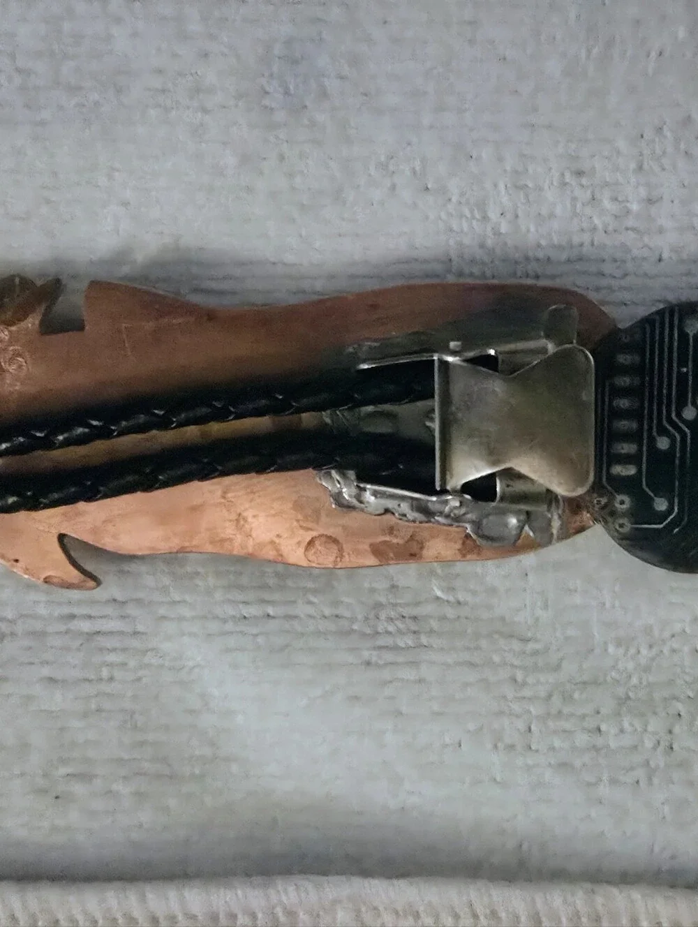 THE VIRGIN OF THE CIRCUIT — ONE OF ONE TECHNO RELIC BOLO TIE